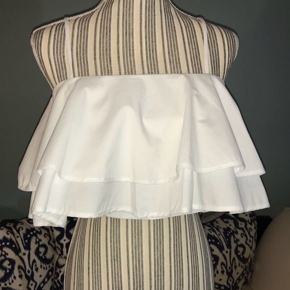 Gianni Bini Tops - Gianni bini Size medium white ruffle shirt